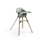 Stokke Clikk High Chair - Lightweight, Travel-Friendly Highchair for Baby with Tray & 5-Point Harness, Tool-Free Assembly in 1 Minute, Adjustable Footrest, Dishwasher-Safe BPA-Free Tray, Suitable for Babies & Toddlers 6-36 Months (Up to 15 kg) Glacier