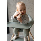Stokke Clikk High Chair - Lightweight, Travel-Friendly Highchair for Baby with Tray & 5-Point Harness, Tool-Free Assembly in 1 Minute, Adjustable Footrest, Dishwasher-Safe BPA-Free Tray, Suitable for Babies & Toddlers 6-36 Months (Up to 15 kg) Glacier