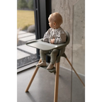 Stokke Clikk High Chair - Lightweight, Travel-Friendly Highchair for Baby with Tray & 5-Point Harness, Tool-Free Assembly in 1 Minute, Adjustable Footrest, Dishwasher-Safe BPA-Free Tray, Suitable for Babies & Toddlers 6-36 Months (Up to 15 kg) Glacier