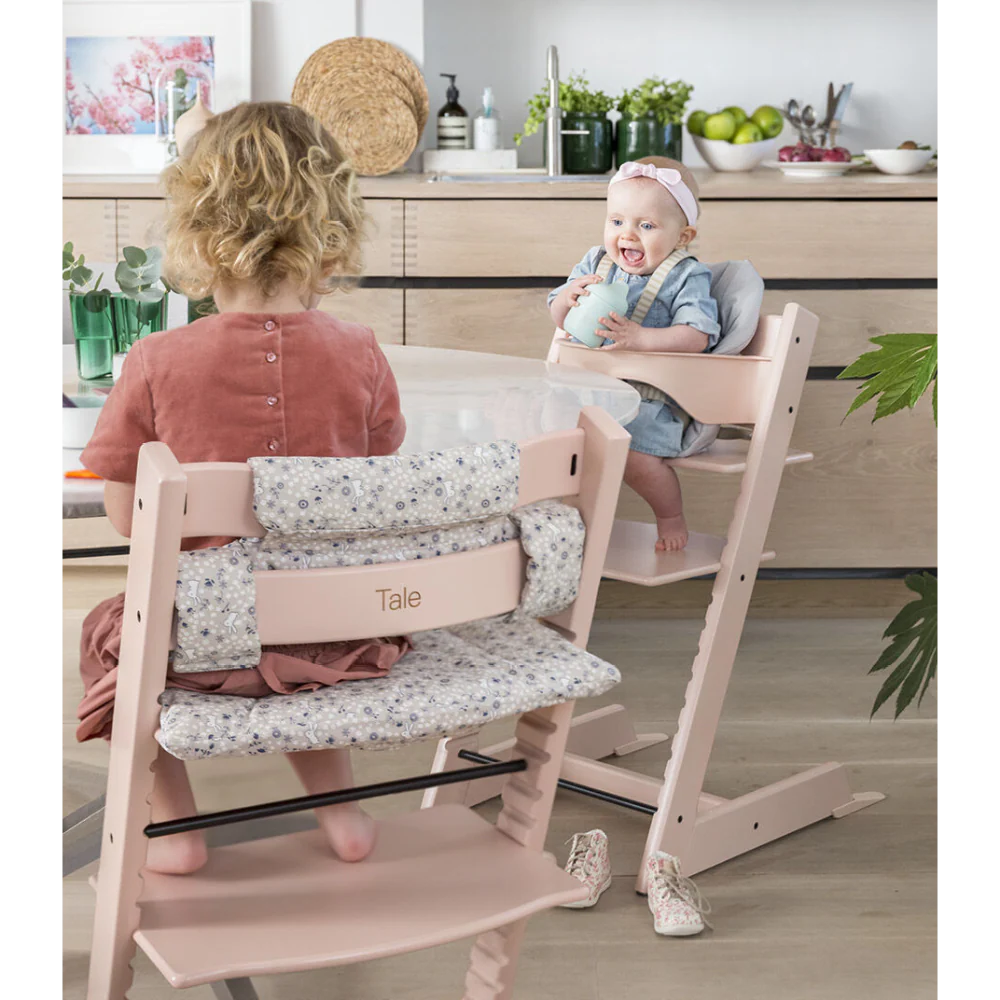 Stokke Tripp Trapp Highchair for Life - Adjustable Wooden Highchair for Baby, Toddlers & Adults,Ergonomic Seat with Posture Support,Timeless Scandinavian Design,Durable Solid Wood,Perfect for Mealtime & Family Dinner,Max Weight Limit Upto 136kg Pink