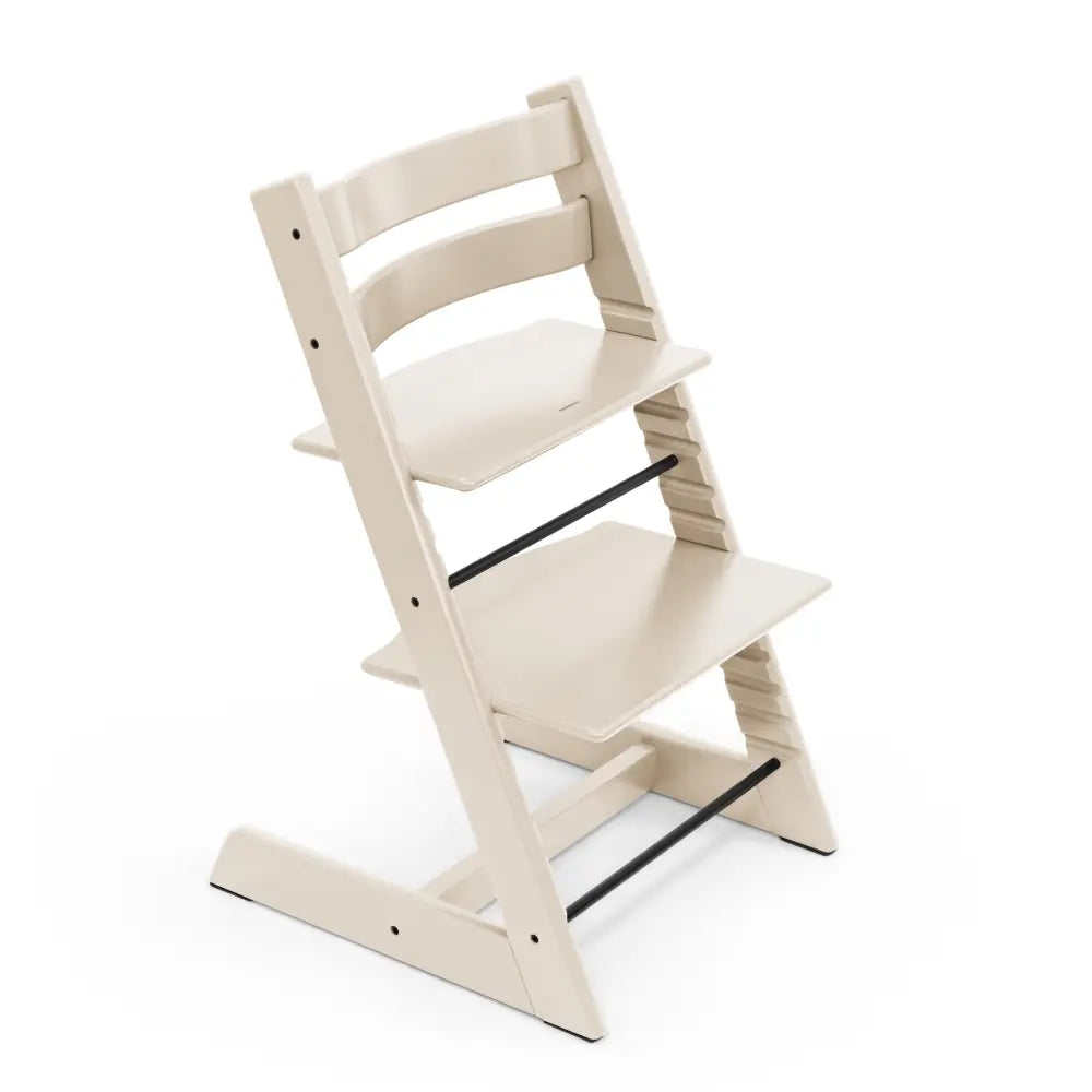 Stokke Tripp Trapp Highchair for Life - Adjustable Wooden Highchair for Baby, Toddlers & Adults,Ergonomic Seat with Posture Support,Timeless Scandinavian Design,Durable Solid Wood,Perfect for Mealtime & Family Dinner,Max Weight Limit Upto 136kg Vanila
