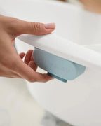 Skip Hop Wave 4 in 1 Baby Bath Tub-With Sling Bather & Sit-Up Support Insert-0 to 24M-Blue & White