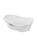 Skip Hop Wave 4 in 1 Baby Bath Tub-With Sling Bather & Sit-Up Support Insert-0 to 24M-Blue & White