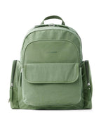 Skip Hop Luna Diaper Bag-Backpack-With Changing Pad-Wipes Pocket & Stroller Straps-Sage