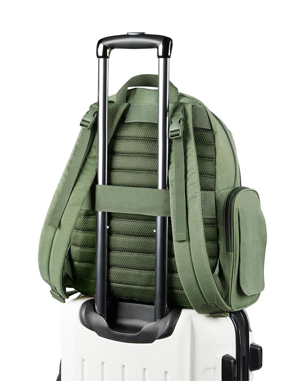 Skip Hop Luna Diaper Bag-Backpack-With Changing Pad-Wipes Pocket & Stroller Straps-Sage