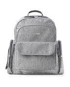 Skip Hop Luna Diaper Bag-Backpack-With Changing Pad-Wipes Pocket & Stroller Straps-Heather Grey