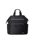 Skip Hop Mainframe Diaper Bag-Backpack-With Changing Pad-Wide Open & Stays Put-Black