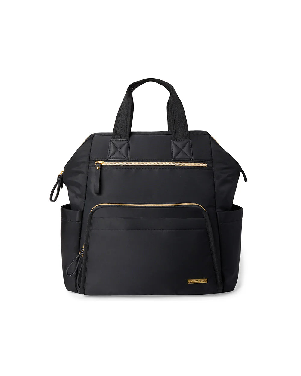 Skip Hop Mainframe Diaper Bag-Backpack-With Changing Pad-Wide Open & Stays Put-Black