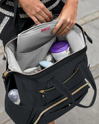 Skip Hop Mainframe Diaper Bag-Backpack-With Changing Pad-Wide Open & Stays Put-Black