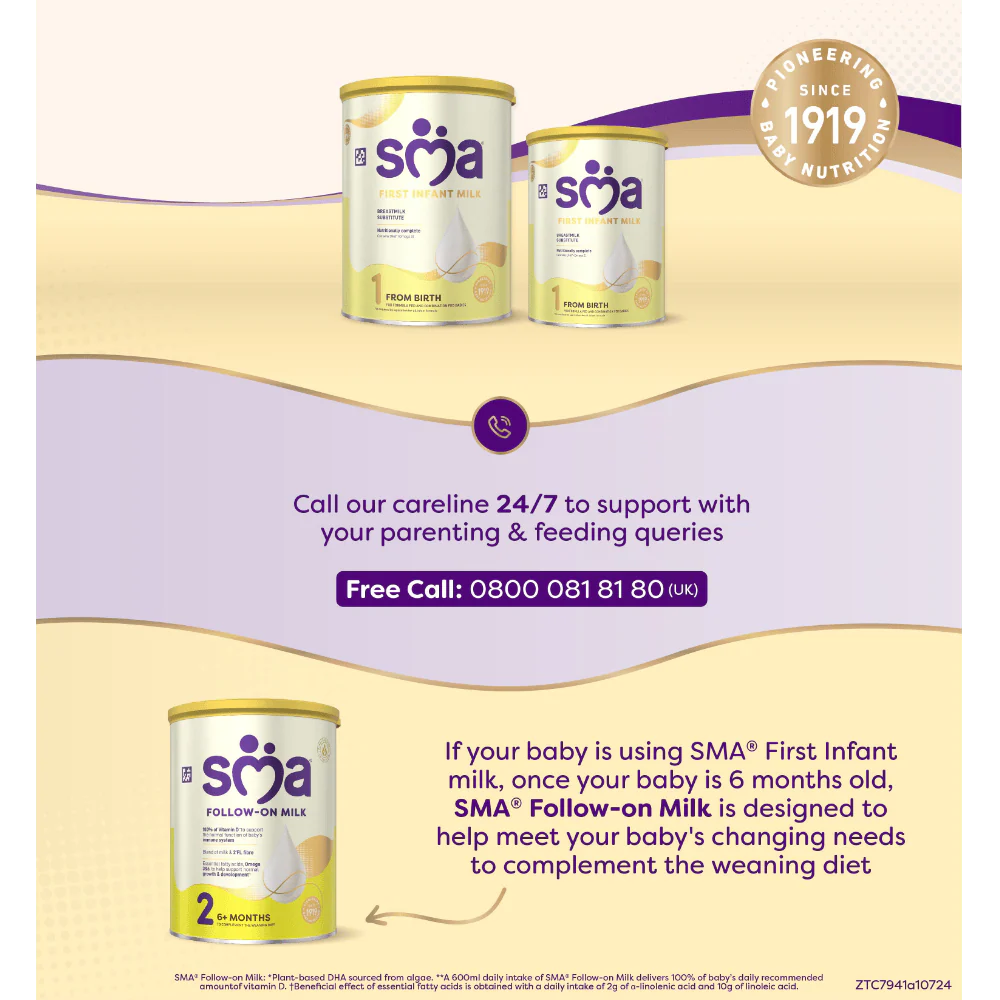 Sma First Infant Baby Milk Formula, Stage 1 - 800Gms, 0 To 6 Months