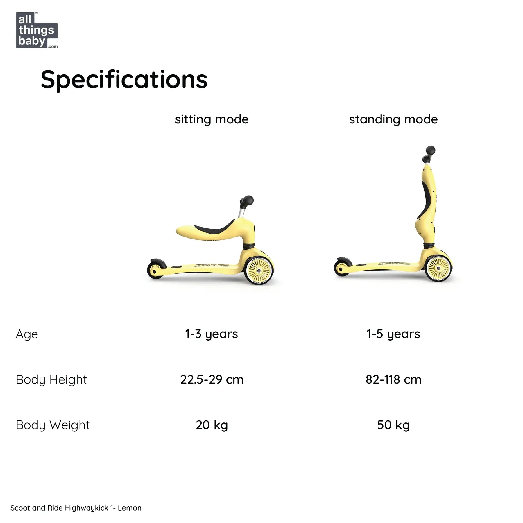 Scoot and Ride Highwaykick 1 - Lemon