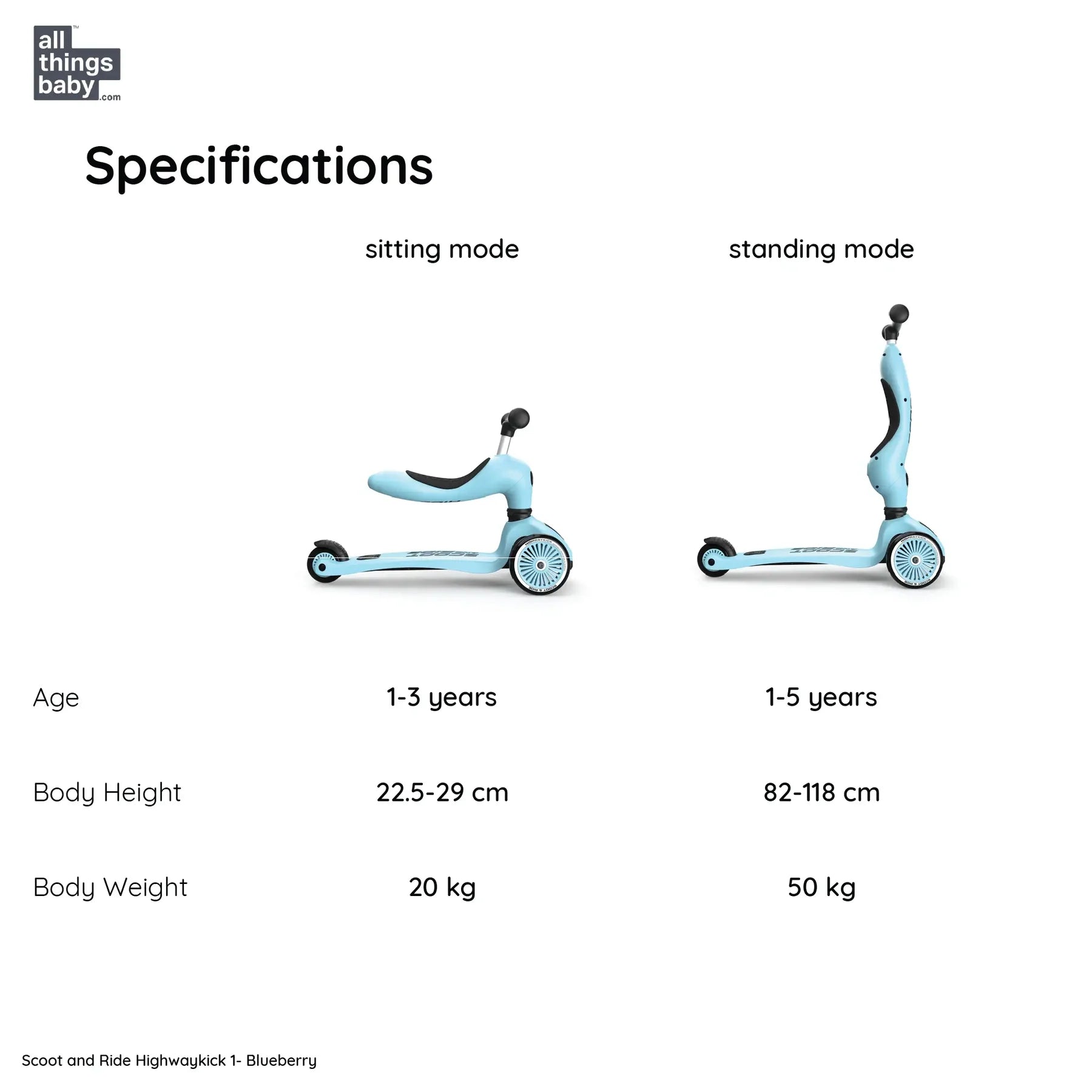 Scoot and Ride Highwaykick 1 -Blueberry
