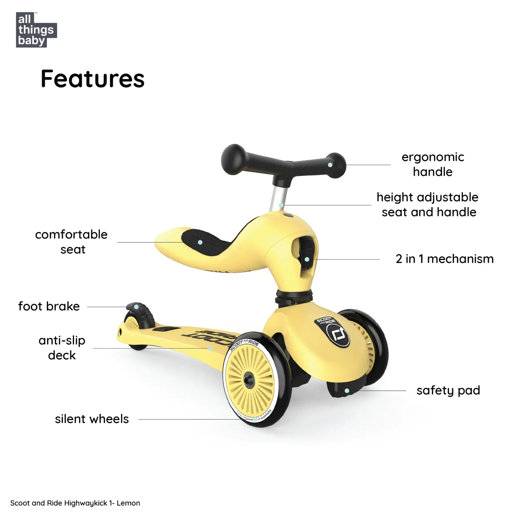 Scoot and Ride Highwaykick 1 - Lemon