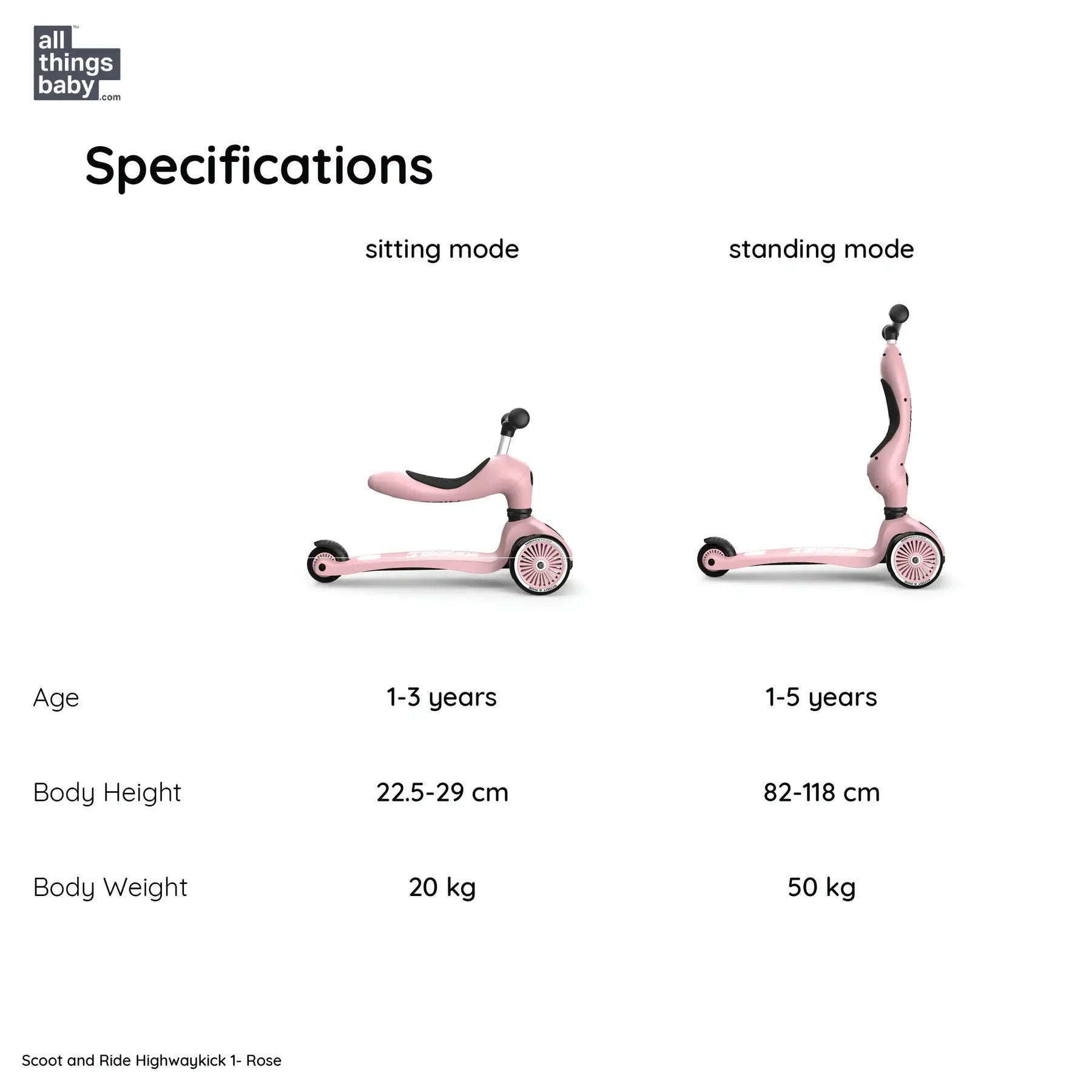 Scoot and Ride Highwaykick 1 - Rose
