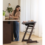 Stokke Tripp Trapp Oak Wood Highchair for Life - Adjustable Wooden Highchair for Baby, Toddlers & Adults, Ergonomic Seat with Posture Support, Timeless Scandinavian Design, Durable Solid Wood, Perfect for Mealtime, Max Weight Limit Upto 110kg Warm Brown