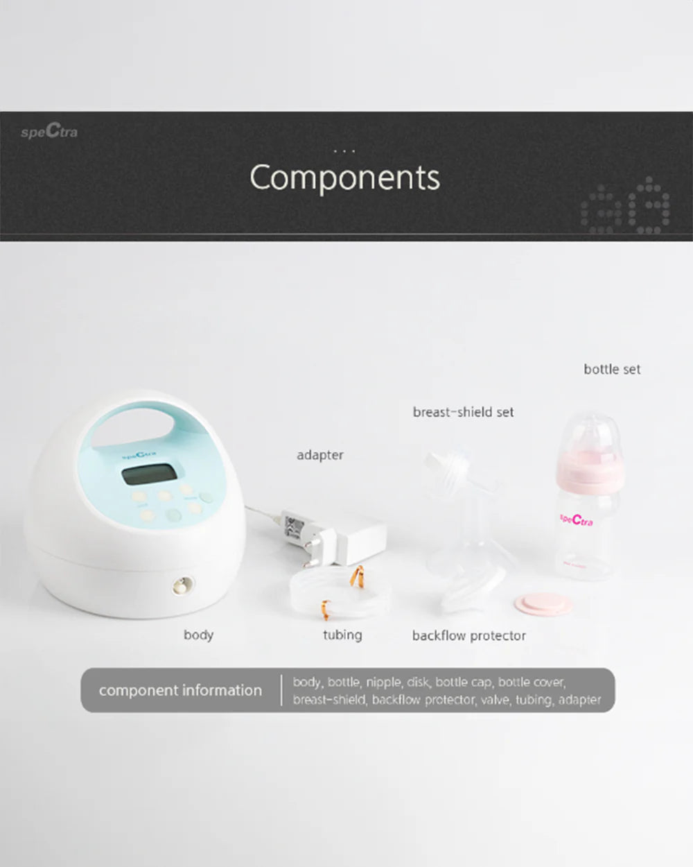 Spectra S1 Plus™ Premier Rechargeable Double Electric Breast Pump-With Hospital Grade Adjustable Suction (270 mmHg)-Versatile Single or Double Pumping-Upto 3 Hours Battery Life-Advance Massage & Expression Modes-Milk Expression Pump