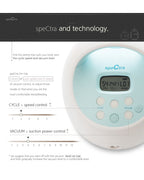 Spectra S1 Plus™ Premier Rechargeable Double Electric Breast Pump-With Hospital Grade Adjustable Suction (270 mmHg)-Versatile Single or Double Pumping-Upto 3 Hours Battery Life-Advance Massage & Expression Modes-Milk Expression Pump