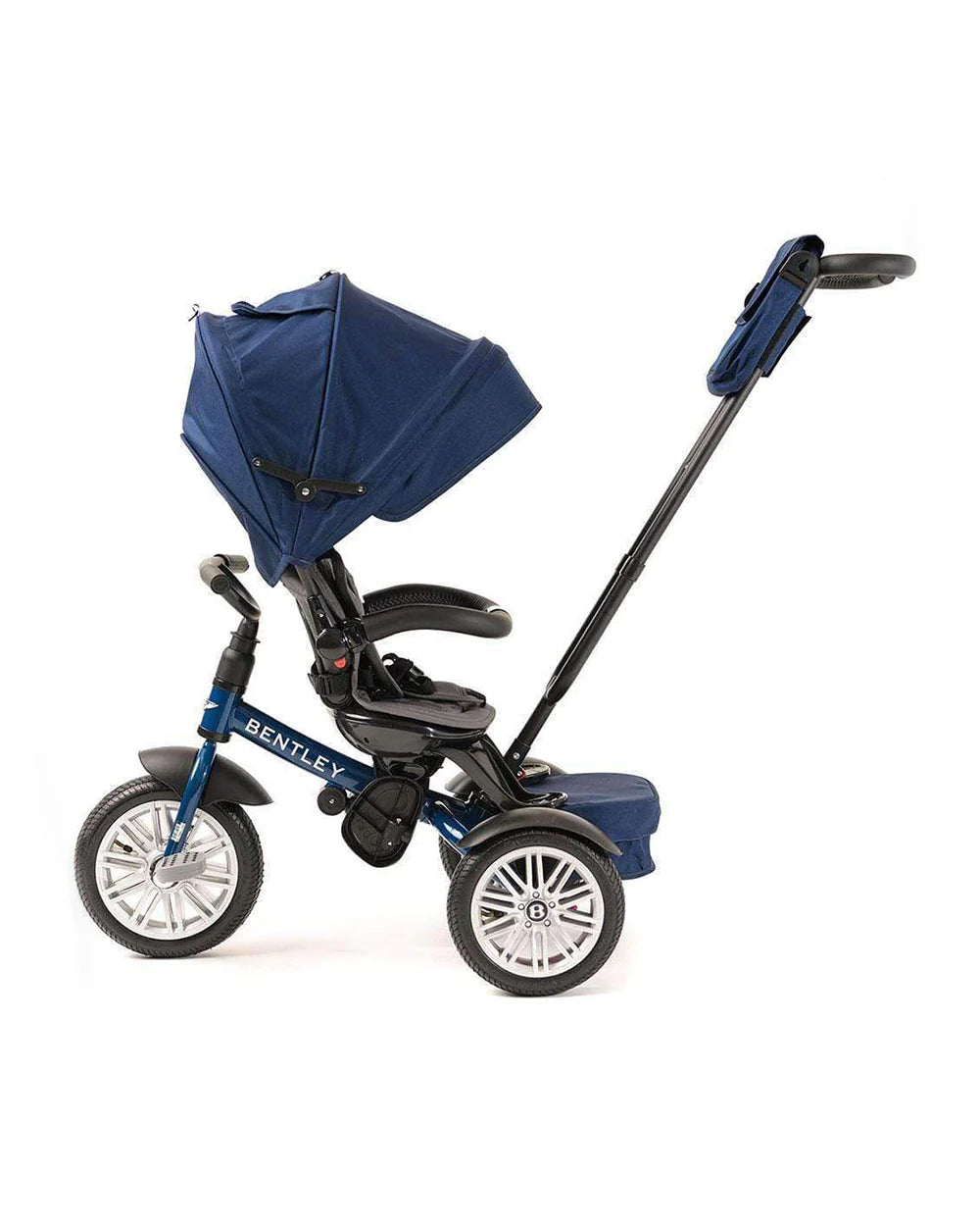 Bentley 6-in-1 Baby Stroller-Bentley Continental GT Speed Replica Wheel-Rotating Seat-With Bentley Bag-6M to 5Y-Sequin Blue