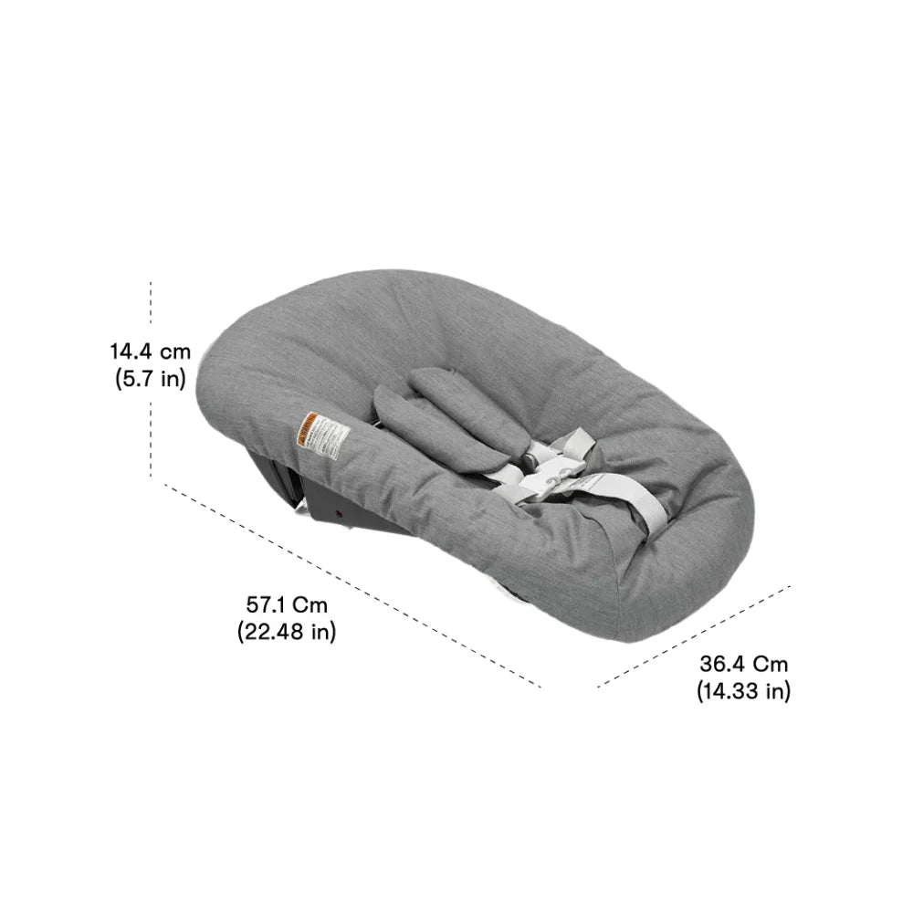Stokke Tripp Trapp Oak Wood High Chair with Anthracite Newborn Set - Adjustable Wooden Highchair for Baby, Includes Newborn Seat with 5-Point Harness (Birth to 9 Months) & Ergonomic Chair for Babies to Adults, Timeless Scandinavian Design brown