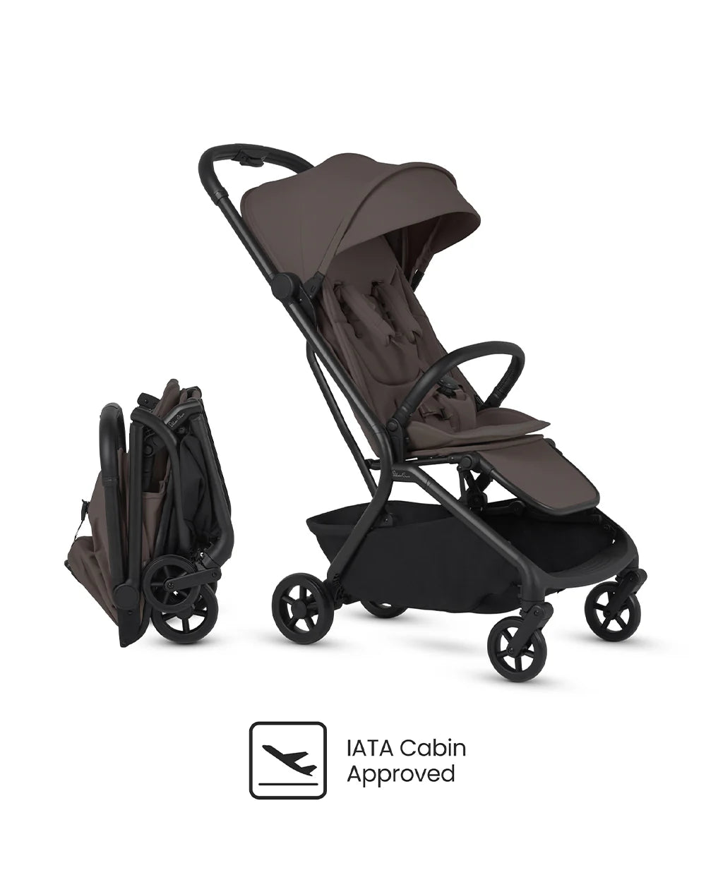 Silver Cross Nia-World's First & Only Cabin Approved Stroller & Carry Cot Travel System-Chocolate