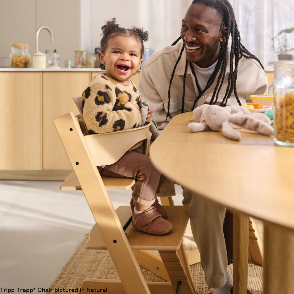 Stokke Tripp Trapp Highchair with Baby Set & Harness - Adjustable Wooden Highchair for Baby & Toddler, Includes Baby Set & 5-Point Safety Harness (6 Months to 3 Years), Ergonomic Chair for Babies to Adults, Timeless Scandinavian Design- Natural