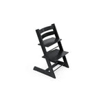 Stokke Tripp Trapp High Chair with Grey Newborn Set - Adjustable Wooden Highchair for Baby, Includes Newborn Seat with 5-Point Harness (Birth to 9 Months) & Ergonomic Chair for Babies to Adults, Timeless Scandinavian Design Black
