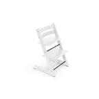 Stokke Tripp Trapp High Chair with Grey Newborn Set - Adjustable Wooden Highchair for Baby, Includes Newborn Seat with 5-Point Harness (Birth to 9 Months) & Ergonomic Chair for Babies to Adults, Timeless Scandinavian Design White