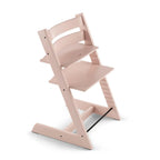 Stokke Tripp Trapp High Chair with Grey Newborn Set - Adjustable Wooden Highchair for Baby, Includes Newborn Seat with 5-Point Harness (Birth to 9 Months) & Ergonomic Chair for Babies to Adults, Timeless Scandinavian Design Pink