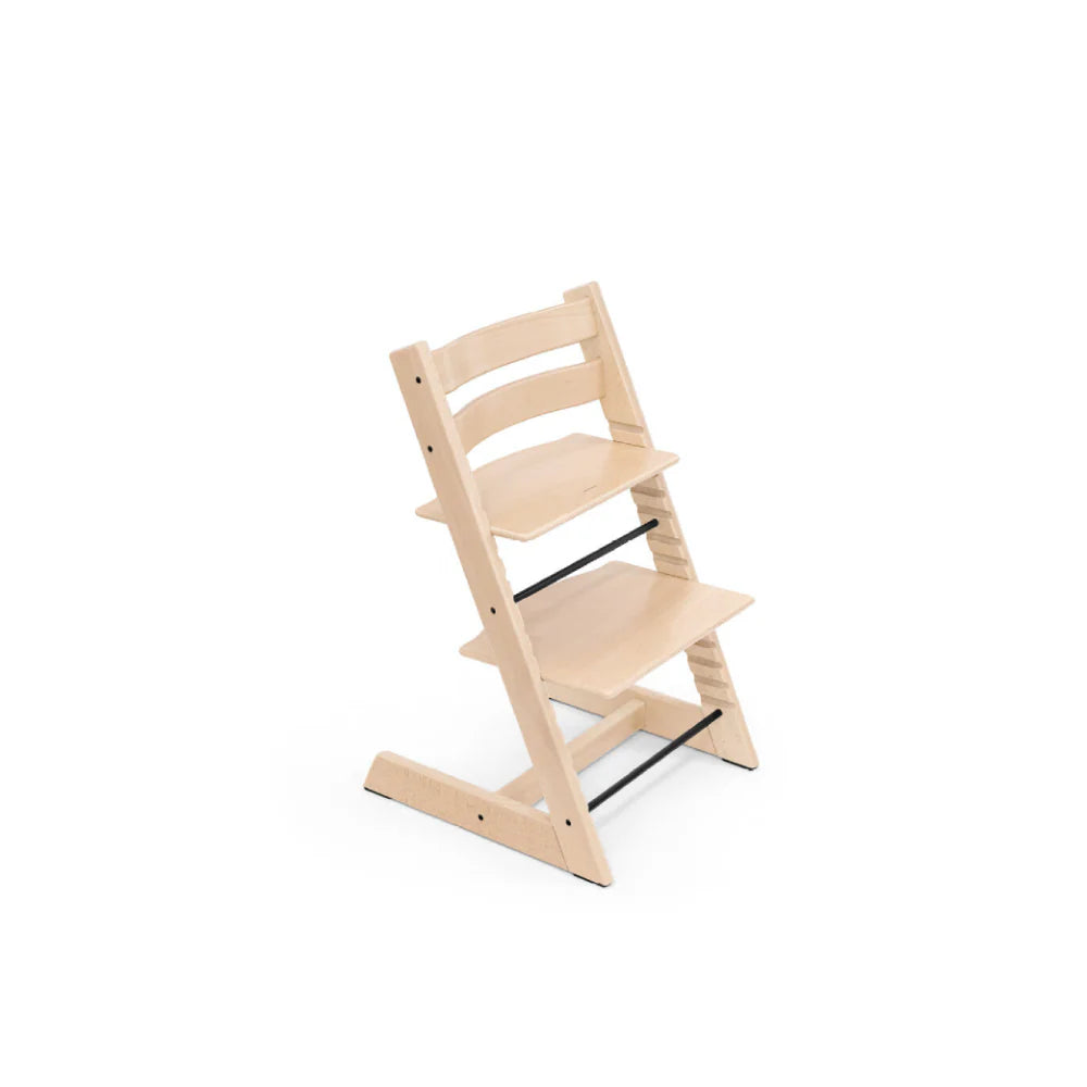 Stokke Tripp Trapp High Chair with Grey Newborn Set - Adjustable Wooden Highchair for Baby, Includes Newborn Seat with 5-Point Harness (Birth to 9 Months) & Ergonomic Chair for Babies to Adults, Timeless Scandinavian Design Natural