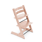 Stokke Tripp Trapp Highchair with Baby Set & Harness - Adjustable Wooden Highchair for Baby & Toddler, Includes Baby Set & 5-Point Safety Harness (6 Months to 3 Years), Ergonomic Chair for Babies to Adults, Timeless Scandinavian Design- Serene Pink