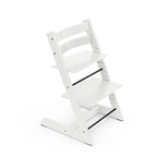 Stokke Tripp Trapp Highchair for Life - Adjustable Wooden Highchair for Baby, Toddlers & Adults,Ergonomic Seat with Posture Support,Timeless Scandinavian Design,Durable Solid Wood,Perfect for Mealtime & Family Dinner,Max Weight Limit Upto 136kg white