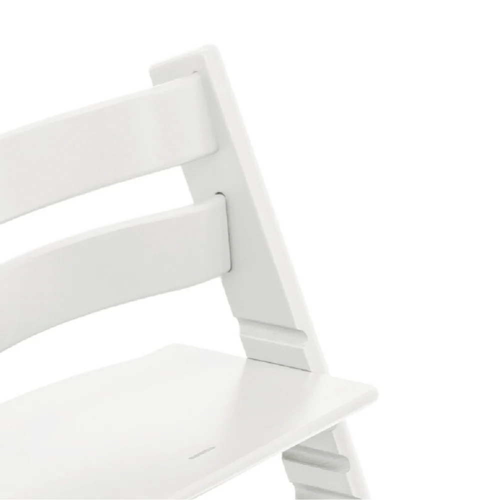 Stokke Tripp Trapp Highchair for Life - Adjustable Wooden Highchair for Baby, Toddlers & Adults,Ergonomic Seat with Posture Support,Timeless Scandinavian Design,Durable Solid Wood,Perfect for Mealtime & Family Dinner,Max Weight Limit Upto 136kg white