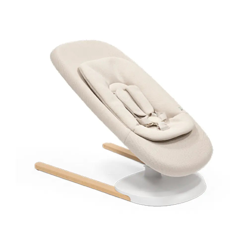 Stokke Yoga Bouncer - Ergonomic Dual Movement, Manual Baby Bouncer (Swing & Bounce), Breathable Mesh & Soft Cotton, Lightweight, 3-Position Recline