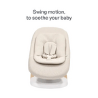 Stokke Yoga Bouncer - Ergonomic Dual Movement, Manual Baby Bouncer (Swing & Bounce), Breathable Mesh & Soft Cotton, Lightweight, 3-Position Recline