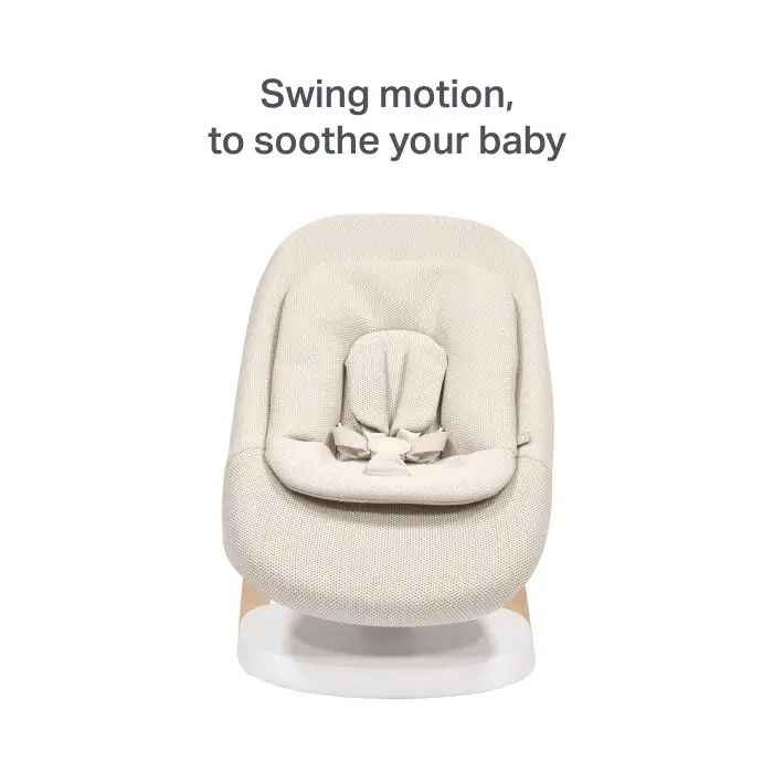 Stokke Yoga Bouncer - Ergonomic Dual Movement, Manual Baby Bouncer (Swing & Bounce), Breathable Mesh & Soft Cotton, Lightweight, 3-Position Recline