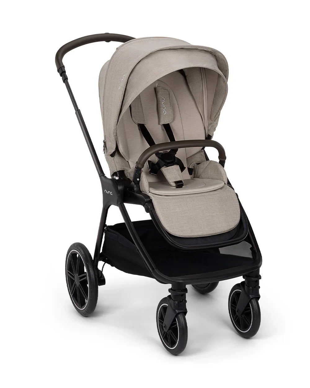 Nuna TRIV LX Baby Stroller--All Terrain Big Rear Wheels-Reversible & Near Flat Reclining Seat-One Hand Fold-2 Years Warranty-For 0 to 4 Years (Upto 22 Kg)-Chateau
