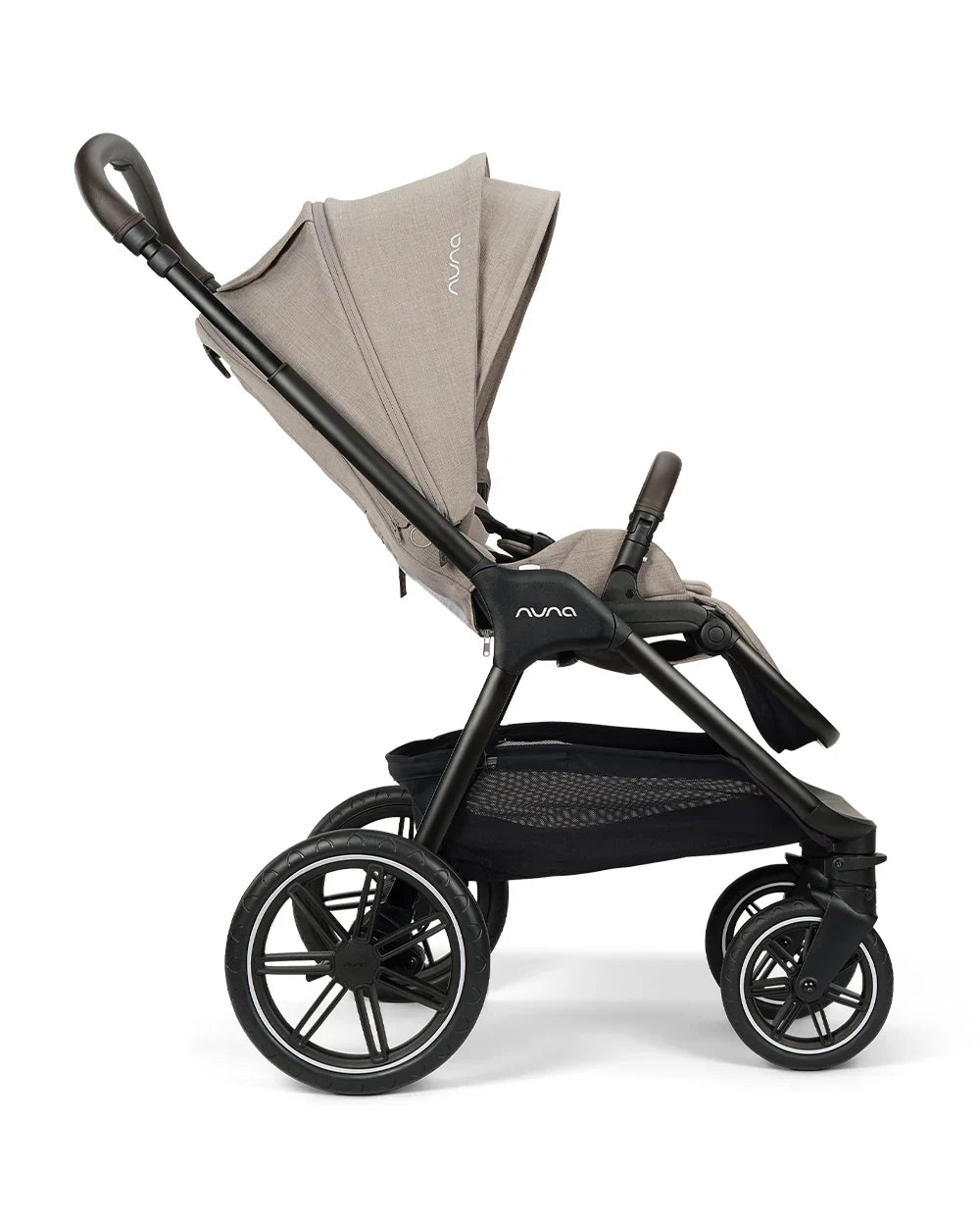 Nuna TRIV LX Baby Stroller--All Terrain Big Rear Wheels-Reversible & Near Flat Reclining Seat-One Hand Fold-2 Years Warranty-For 0 to 4 Years (Upto 22 Kg)-Chateau