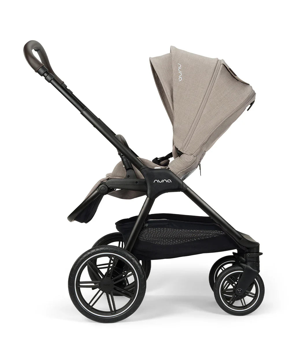 Nuna TRIV LX Baby Stroller--All Terrain Big Rear Wheels-Reversible & Near Flat Reclining Seat-One Hand Fold-2 Years Warranty-For 0 to 4 Years (Upto 22 Kg)-Chateau