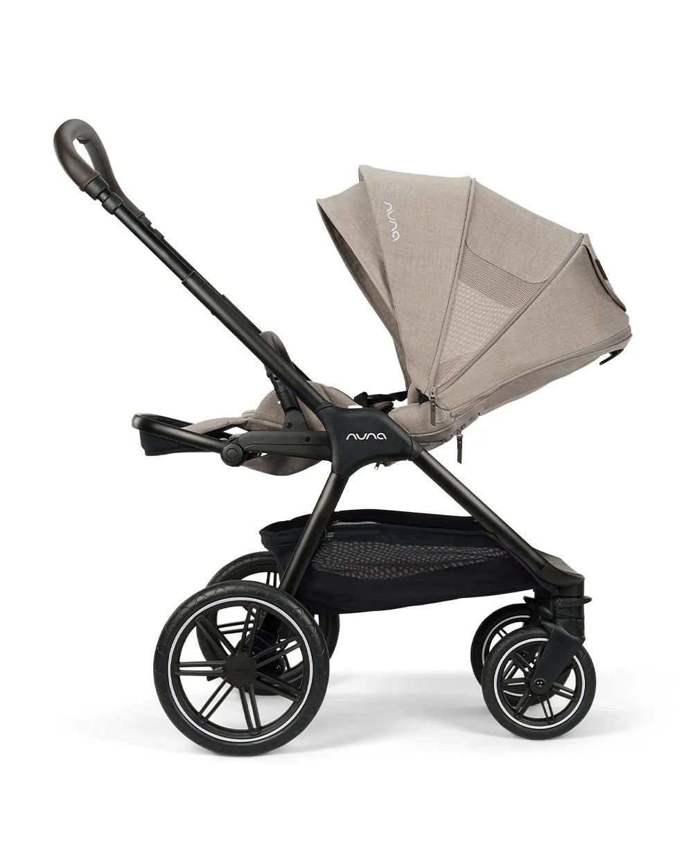 Nuna TRIV LX Baby Stroller--All Terrain Big Rear Wheels-Reversible & Near Flat Reclining Seat-One Hand Fold-2 Years Warranty-For 0 to 4 Years (Upto 22 Kg)-Chateau