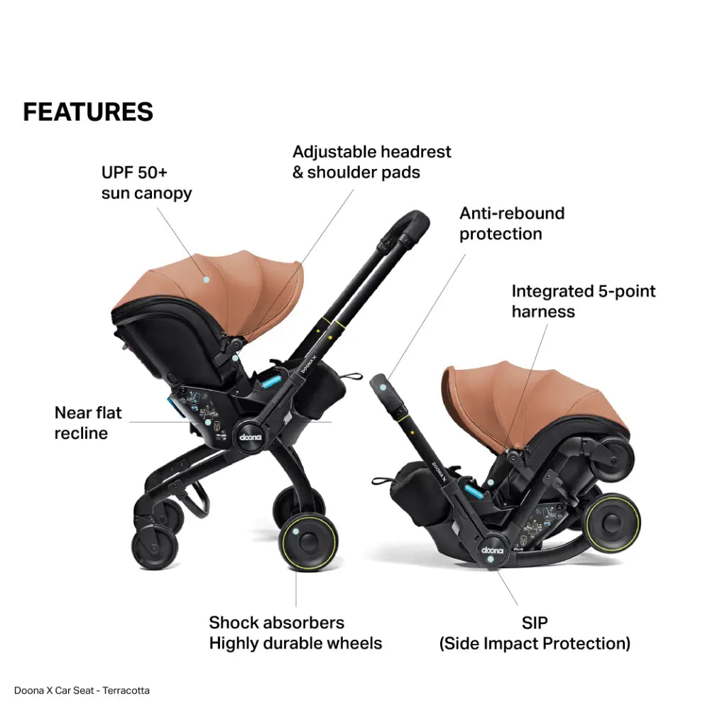 Doona X Infant Car Seat & Stroller Terracotta