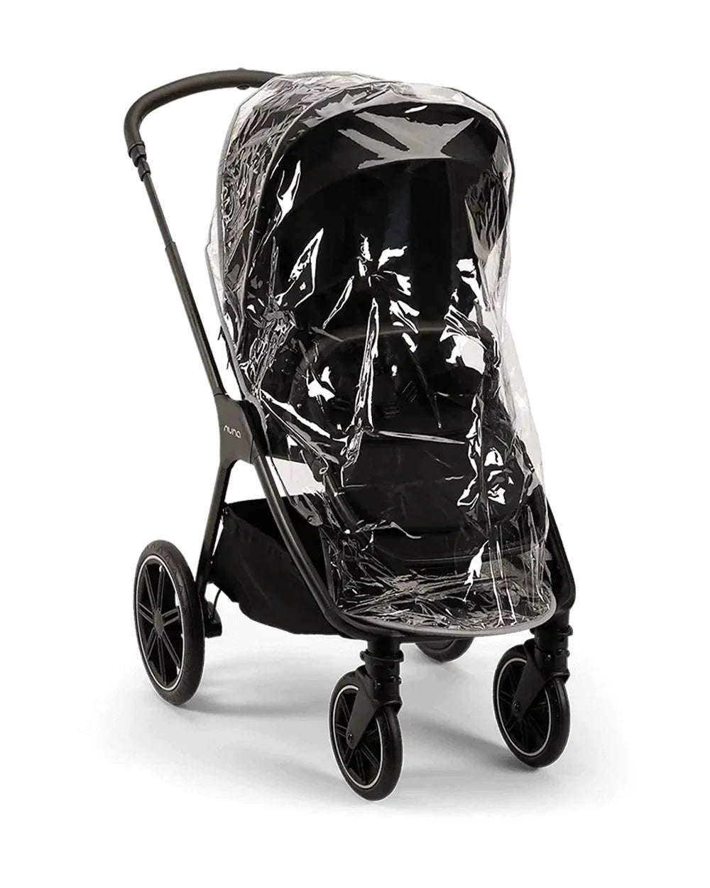Nuna TRIV LX Baby Stroller-All Terrain Big Rear Wheels-Reversible & Near Flat Reclining Seat-One Hand Fold-2 Years Warranty-For 0 to 4 Years (Upto 22 Kg)-Caviar
