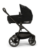 Nuna TRIV LX Baby Stroller-All Terrain Big Rear Wheels-Reversible & Near Flat Reclining Seat-One Hand Fold-2 Years Warranty-For 0 to 4 Years (Upto 22 Kg)-Caviar