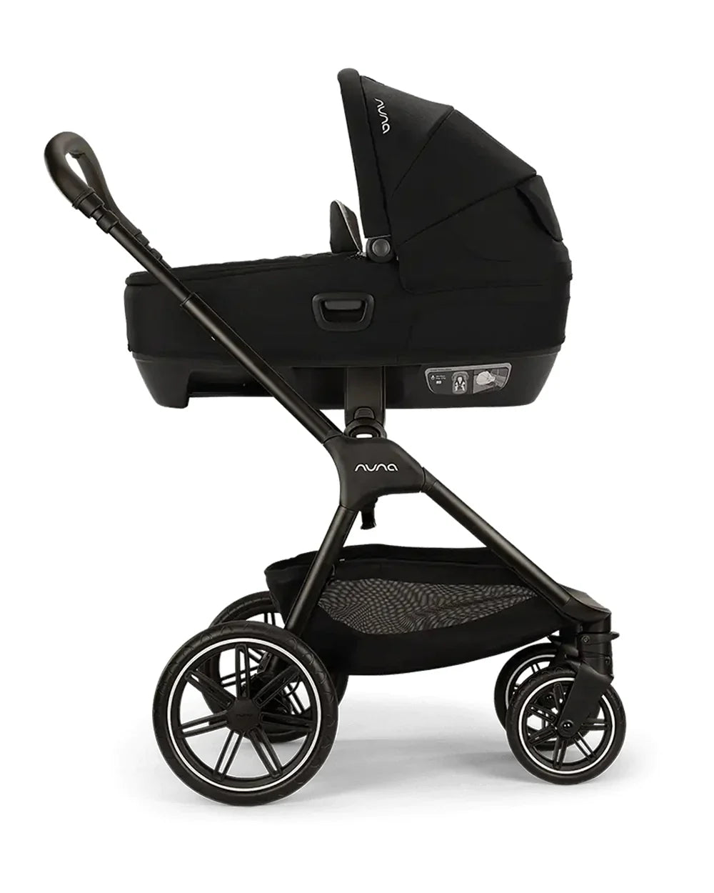Nuna TRIV LX Baby Stroller-All Terrain Big Rear Wheels-Reversible & Near Flat Reclining Seat-One Hand Fold-2 Years Warranty-For 0 to 4 Years (Upto 22 Kg)-Caviar