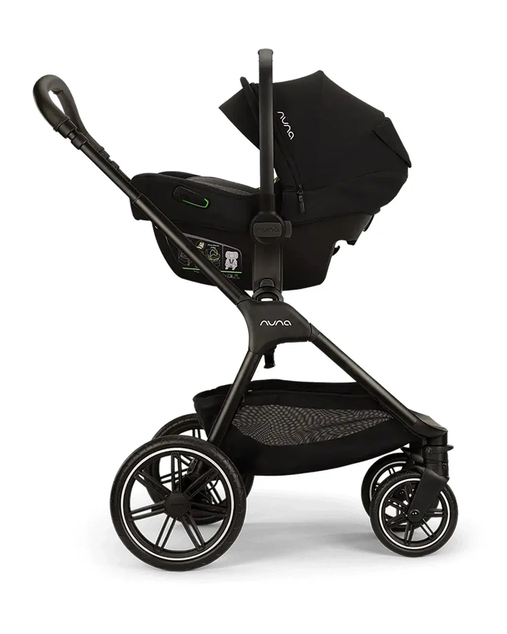 Nuna TRIV LX Baby Stroller-All Terrain Big Rear Wheels-Reversible & Near Flat Reclining Seat-One Hand Fold-2 Years Warranty-For 0 to 4 Years (Upto 22 Kg)-Caviar
