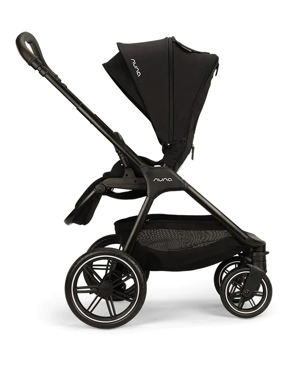 Nuna TRIV LX Baby Stroller-All Terrain Big Rear Wheels-Reversible & Near Flat Reclining Seat-One Hand Fold-2 Years Warranty-For 0 to 4 Years (Upto 22 Kg)-Caviar
