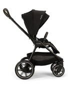 Nuna TRIV LX Baby Stroller-All Terrain Big Rear Wheels-Reversible & Near Flat Reclining Seat-One Hand Fold-2 Years Warranty-For 0 to 4 Years (Upto 22 Kg)-Caviar