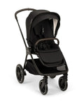 Nuna TRIV LX Baby Stroller-All Terrain Big Rear Wheels-Reversible & Near Flat Reclining Seat-One Hand Fold-2 Years Warranty-For 0 to 4 Years (Upto 22 Kg)-Caviar