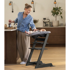 Stokke Tripp Trapp Newborn Set – Converts Tripp Trapp Chair into Infant Highchair from Birth, 5-Point Safety Harness with Soft Shoulder Pads, Angle Adjustable with One-Hand Trigger, Suitable for Newborns up to 9 kg-Anthracite