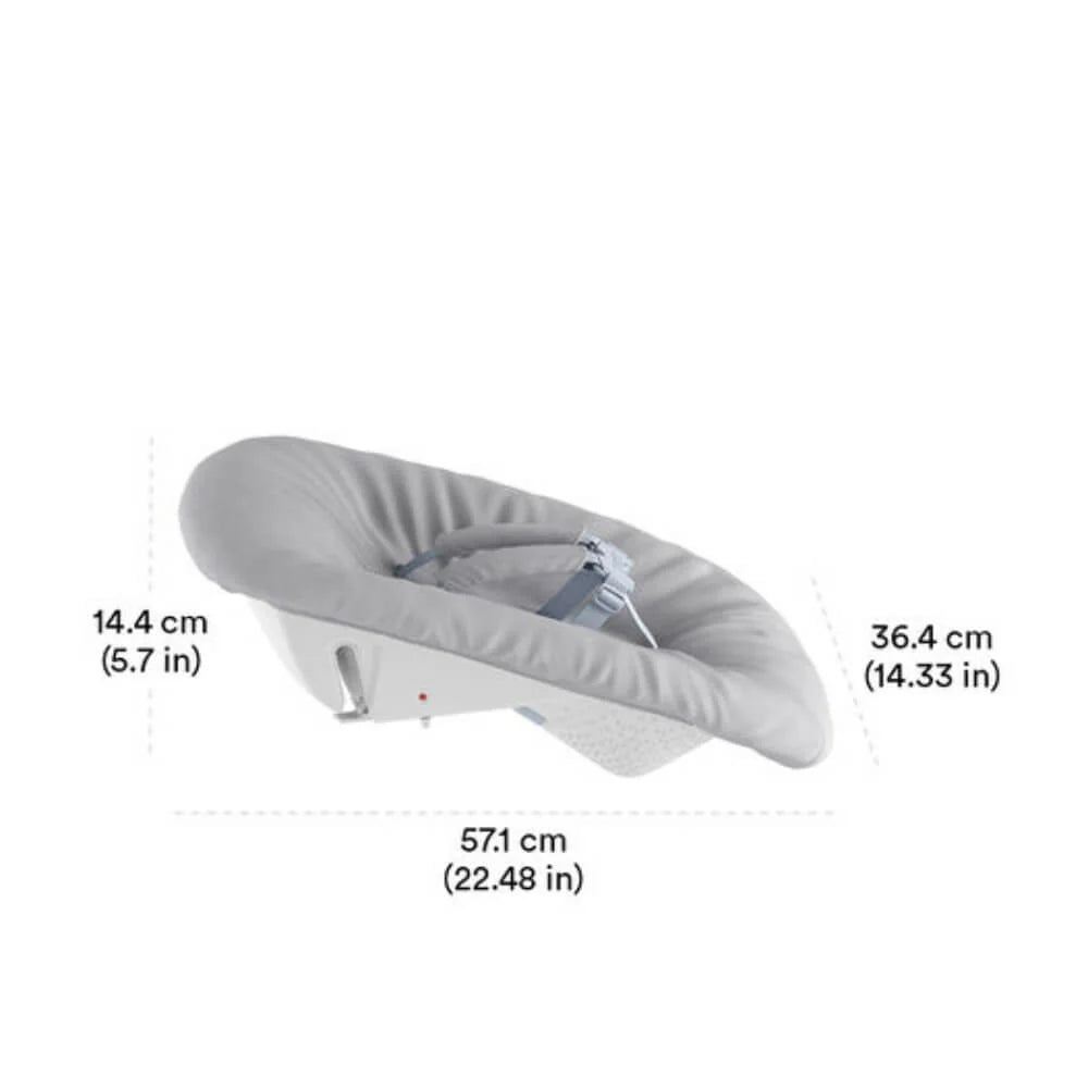 Stokke Tripp Trapp Newborn Set – Converts Tripp Trapp Chair into Infant Highchair from Birth, 5-Point Safety Harness with Soft Shoulder Pads, Angle Adjustable with One-Hand Trigger, Suitable for Newborns up to 9 kg-grey