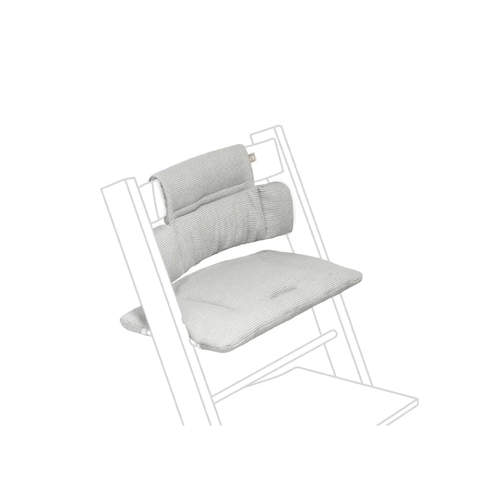 Stokke Tripp Trapp Classic Cushion – Soft & Supportive Seat Cushion for Tripp Trapp Highchair, Fits All Tripp Trapp Chairs with or without Baby Set, Water-Repellent, Anti-Slip & Easy to Clean, Organic Cotton- Nordic Grey